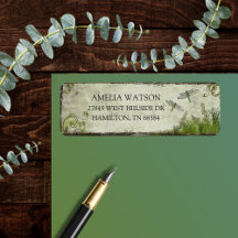 Dragonfly Rustic Botanical Return Address Labels