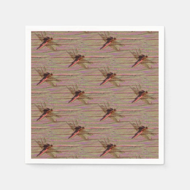 Dragonfly Rustic Napkins (Front)