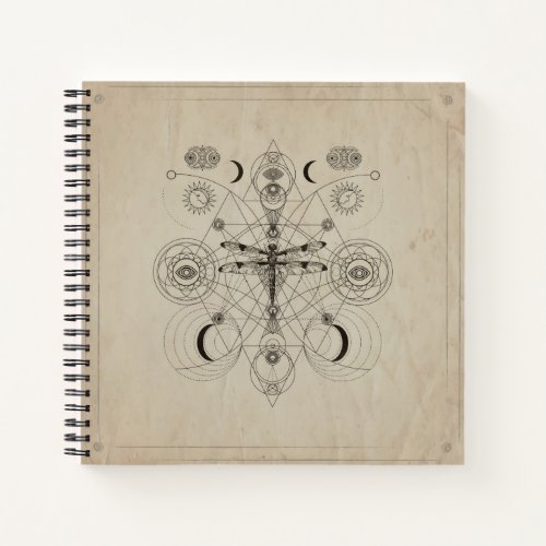 Dragonfly Sacred Geometry Composition Notebook