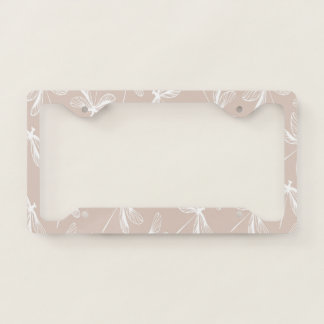 dragonfly seamless pattern  license plate frame