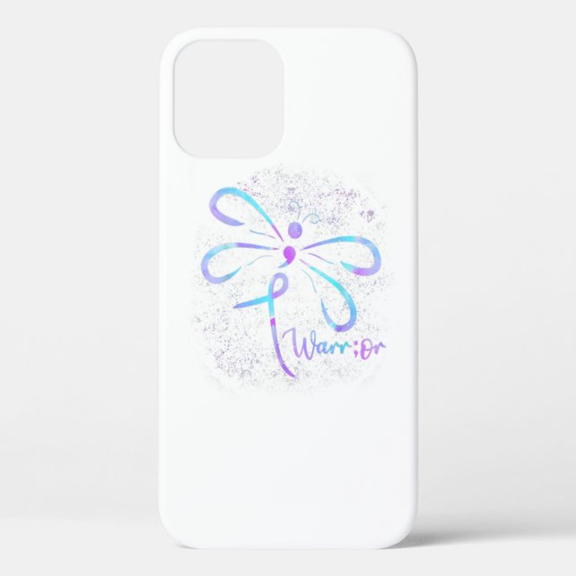 Dragonfly Semicolon Suicide Prevention Awareness O Case-Mate iPhone Case (Back)