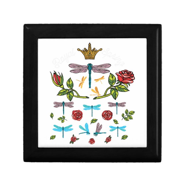 Dragonfly Shirt, Funny Lotus Flower Colorful Gift Box (Front)