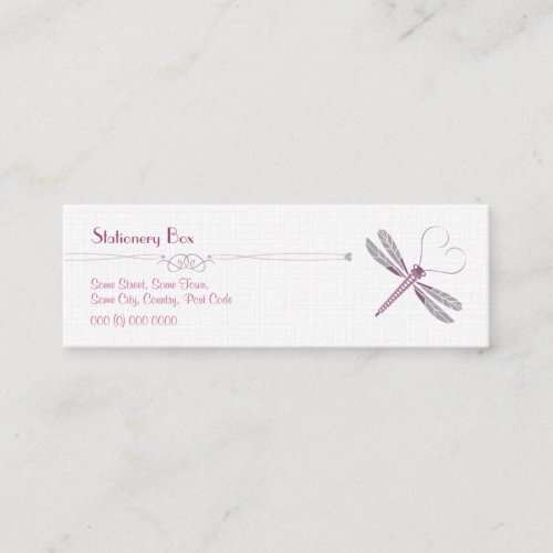 Dragonfly 'Skinny' Personal Calling Cards Business Card Template