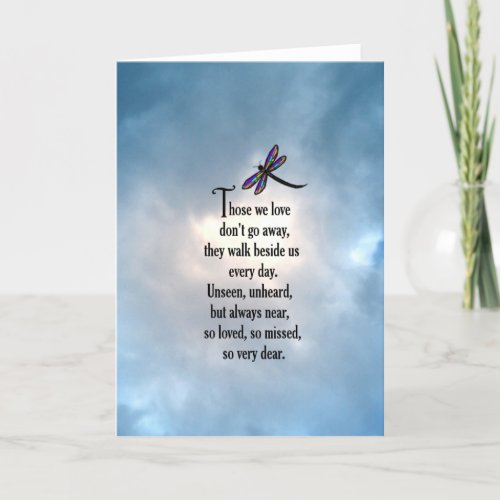 Dragonfly So Loved Poem Card