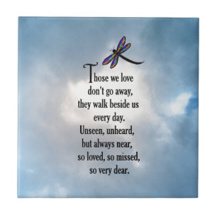 Dragonfly "So Loved" Poem Ceramic Tile