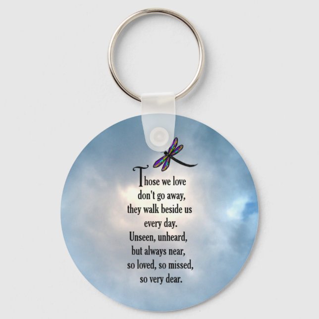 Dragonfly "So Loved" Poem Keychain (Front)