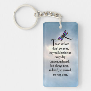 Dragonfly "So Loved" Poem Keychain