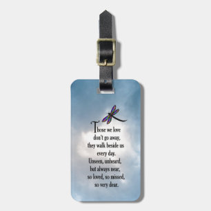 Dragonfly "So Loved" Poem Luggage Tag