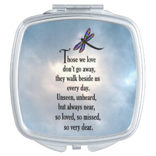 Dragonfly "So Loved" Poem Mirror For Makeup