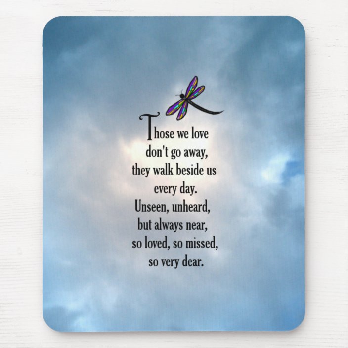 Dragonfly So Loved Poem Mouse Pad Zazzle Com