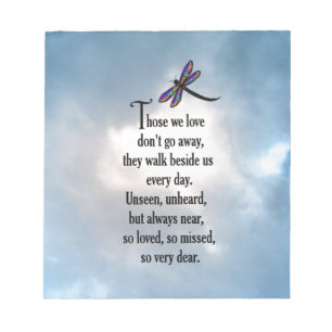 Dragonfly "So Loved" Poem Notepad