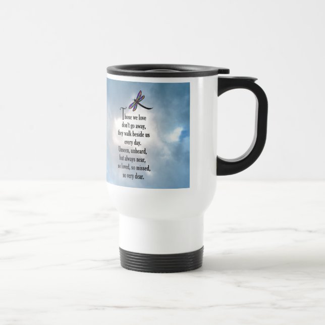 Dragonfly "So Loved" Poem Travel Mug (Right)