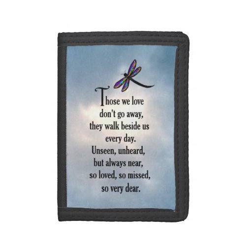 Dragonfly So Loved Poem Trifold Wallet