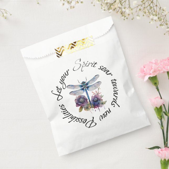 Dragonfly - spirit of new possibilities favor bag (Sealed)
