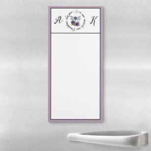Dragonfly - spirit of new possibilities monogram magnetic notepad