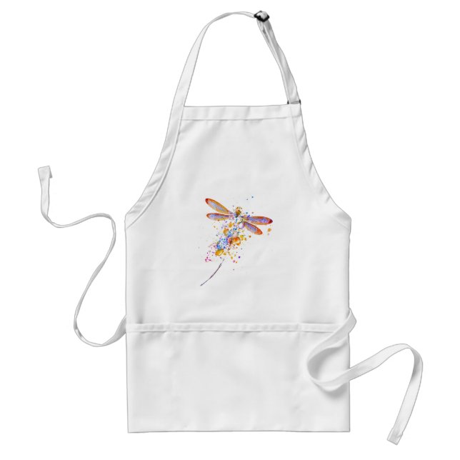 Dragonfly splatter adult apron (Front)