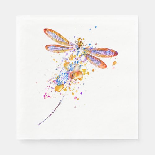 Dragonfly splatter napkins