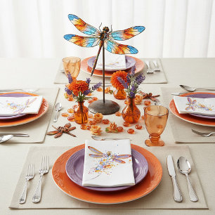 Dragonfly splatter napkins