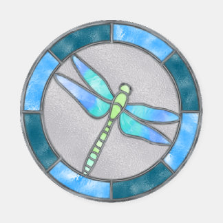 Dragonfly Stained Glass Coaster Set