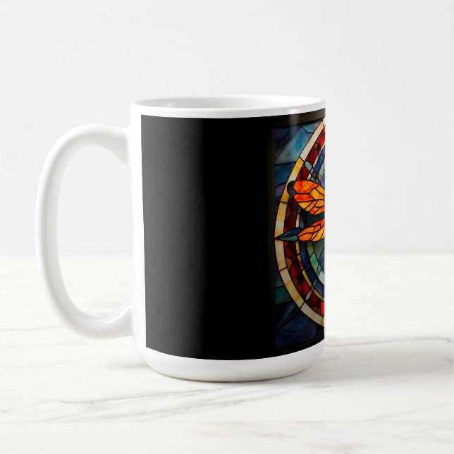 dragonfly stained glass coffee mug (Left)