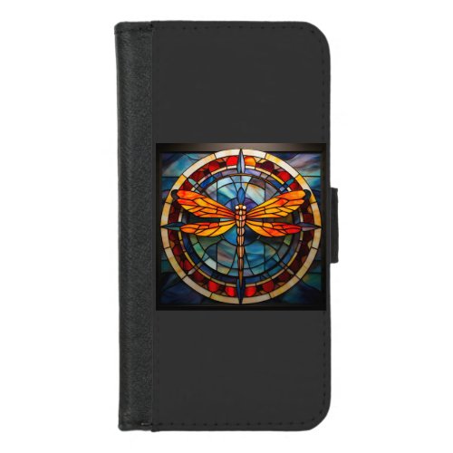 dragonfly stained glass iPhone 87 wallet case