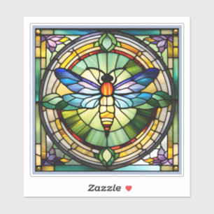Dragonfly Stained Glass Sticker