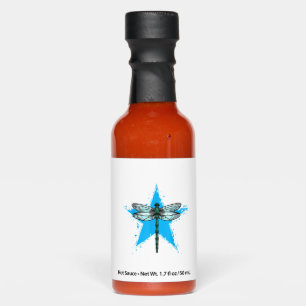 Dragonfly Star Design Insect Love Lover Dragonflie Hot Sauces