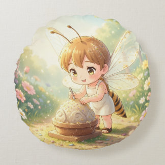 Dragonfly – Star Nectar of the Quiet Night.2 Round Pillow