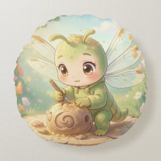 Dragonfly – Star Nectar of the Silent Night.1 Round Pillow