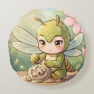 Dragonfly – Star Nectar of the Silent Night.3 Round Pillow