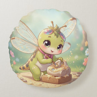 Dragonfly – Star Nectar of the Silent Night.3 Round Pillow