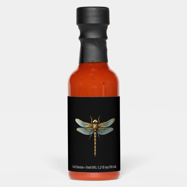 Dragonfly Steam Punk Insect Art Engineer Steampunk Hot Sauces (Front)