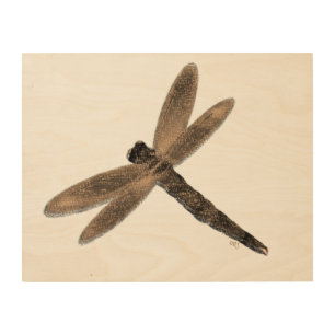 Dragonfly Stone  Wood Wall Art