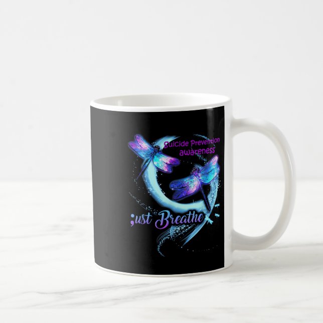 Dragonfly Suicide Prevention Awareness Warrior Sem Coffee Mug (Right)