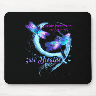 Dragonfly Suicide Prevention Awareness Warrior Sem Mouse Pad