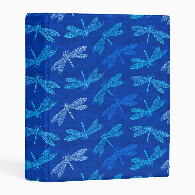 Dragonfly Summer Blues Nature Lover Mini Binder (Front/Spine)