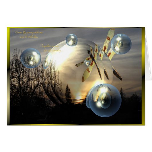 Dragonfly Sunset Cards (Front Horizontal)