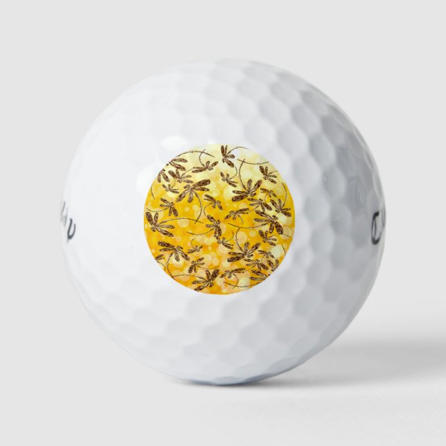 Dragonfly Sunshine Golf Balls (Front)