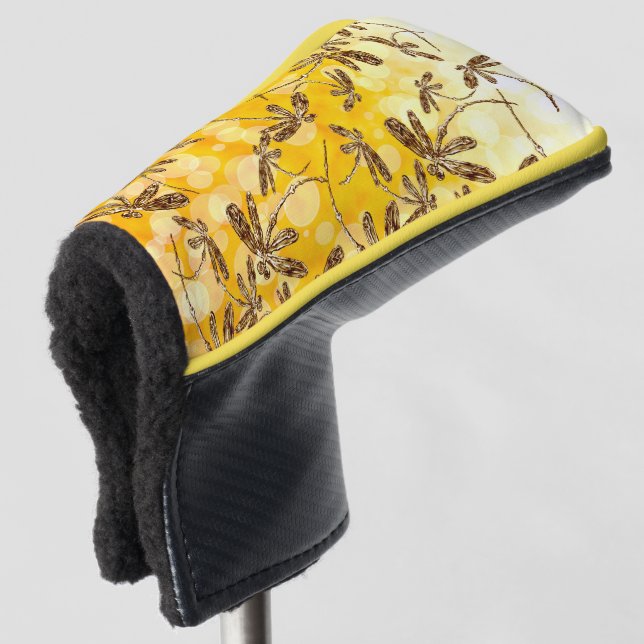 Dragonfly Sunshine Golf Head Cover (3/4 Front)