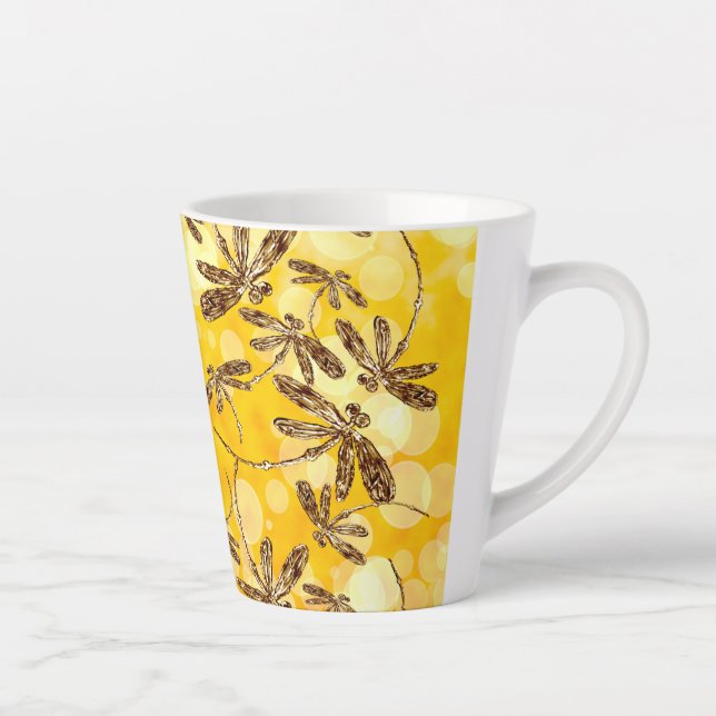 Dragonfly Sunshine Latte Mug (Right)