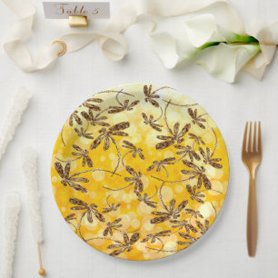Dragonfly Sunshine Paper Plates