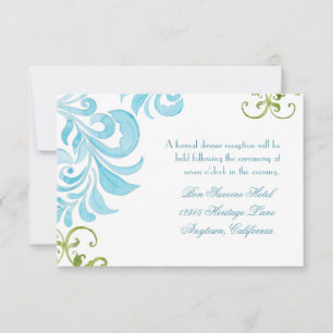 Dragonfly Swirls Scroll Chic Modern Floral Invite