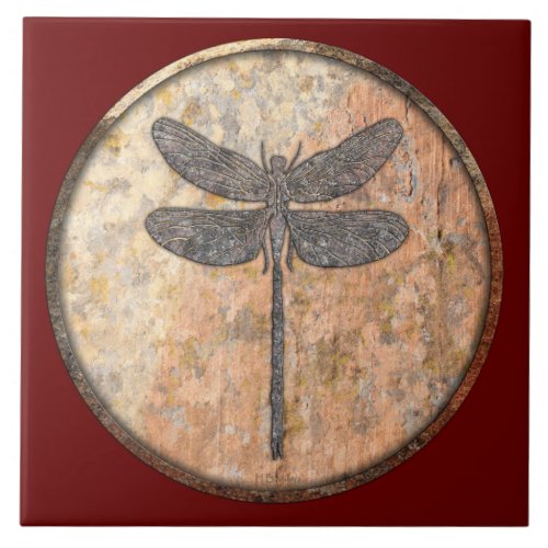 Dragonfly Talking Canyons New Mexico Ceramic Tile