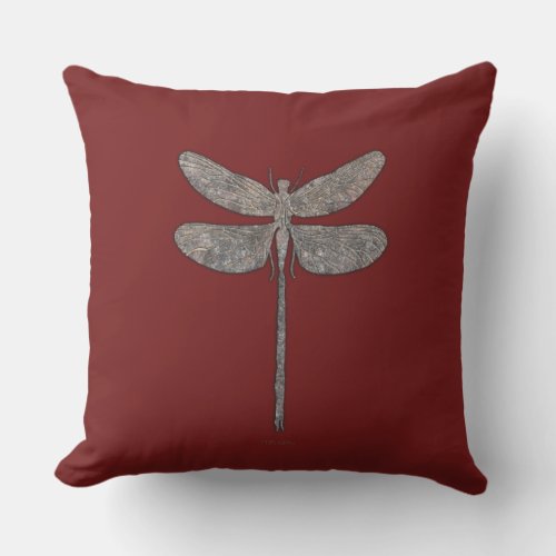 Dragonfly Talking Canyons New Mexico Outdoor Pill Outdoor Pillow