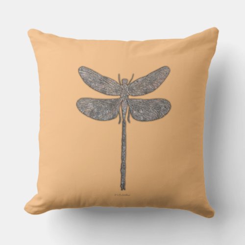 Dragonfly Talking Canyons New Mexico Outdoor Pillow