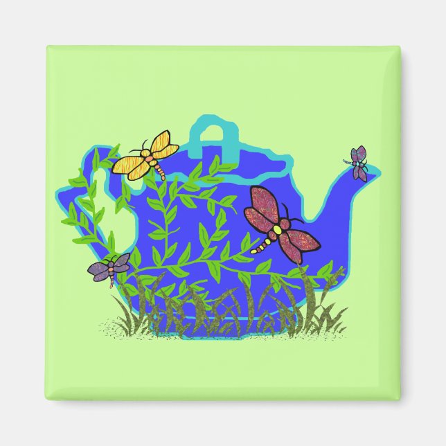 Dragonfly Teapot magnet (Front)