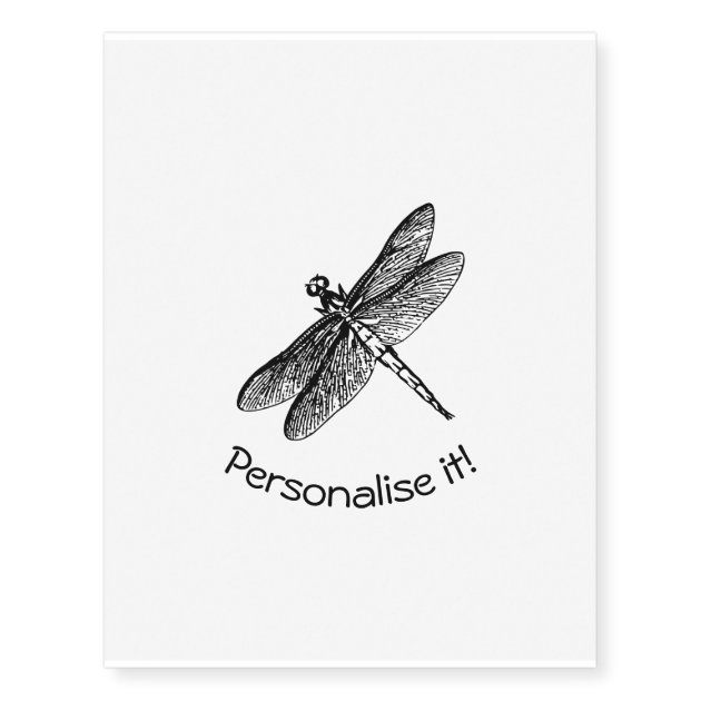 Blue Green Watercolor Dragonfly Nature Art Temporary Tattoos  Zazzle