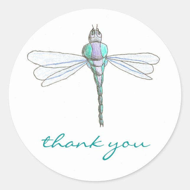 Dragonfly thank you sticker (Front)
