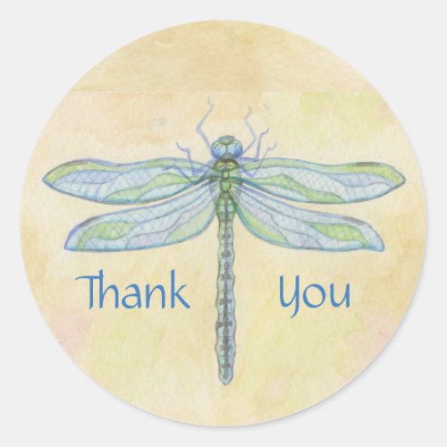Dragonfly thank you sticker