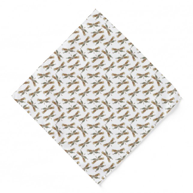 Dragonfly Themed Bandana Kerchief (Front)
